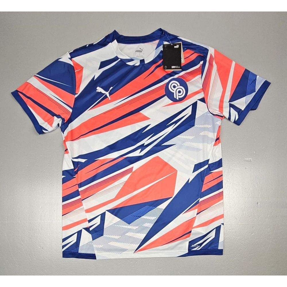 PUMA‎ Christian Pulisic Soccer Jersey Mens XL. CP10 Signature Geometric Pattern.
